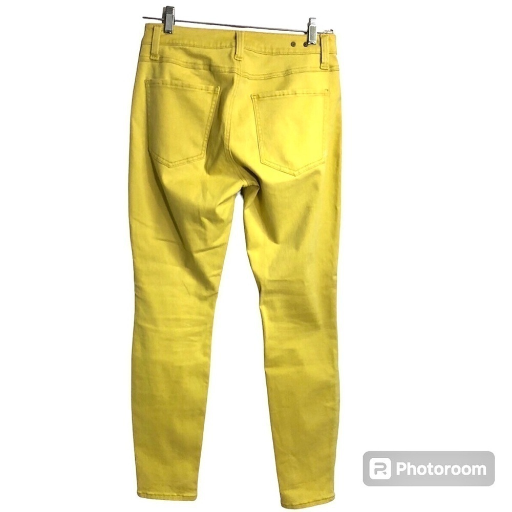 CAbi Jeans Curvy Skinny Citron Yellow Jeans sz 6 - Picture 4 of 7